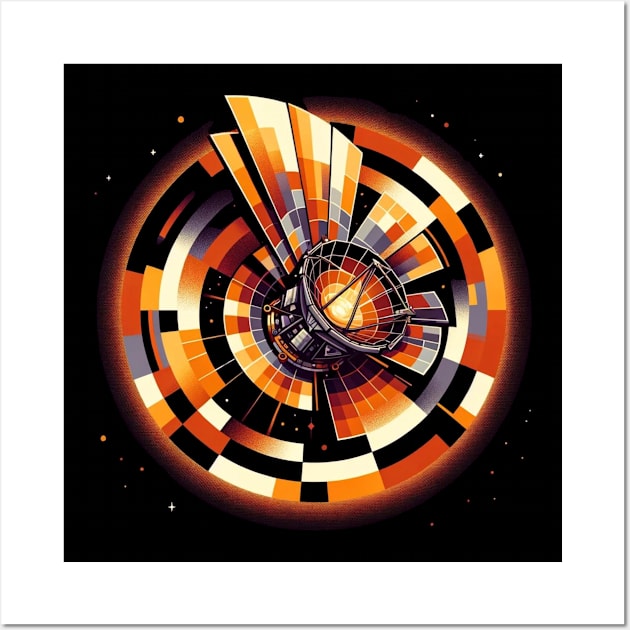 Solar Exploration Pioneer | Abstract Parker Solar Probe Tee Wall Art by Graphic Wonders Emporium